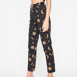 DOLLS KILL Celestial Print Denim Jeans